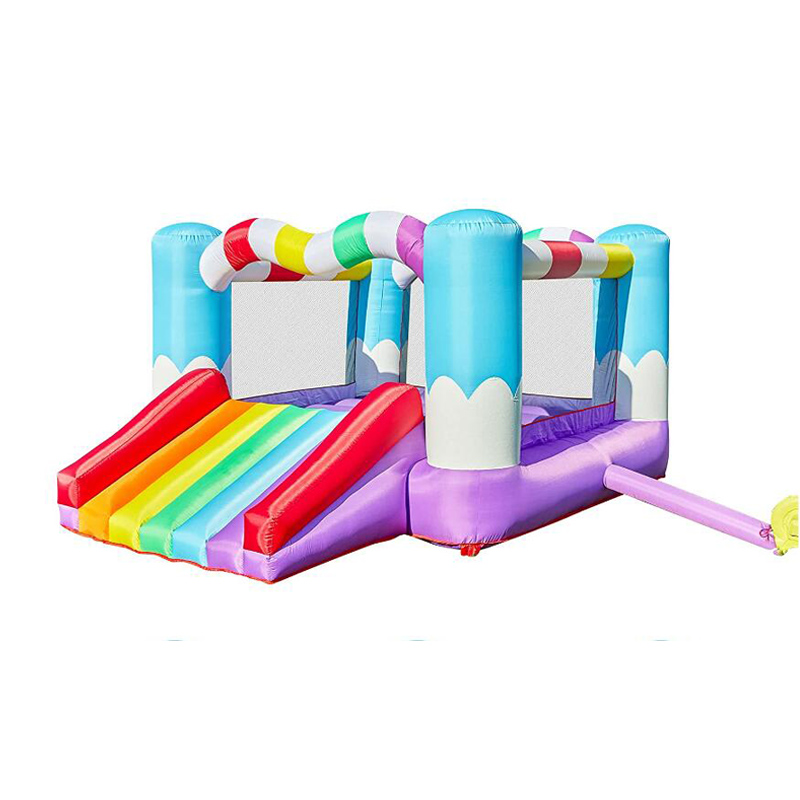 Rainbow Small Bounce House Kids Inflatable Bouncy Castle