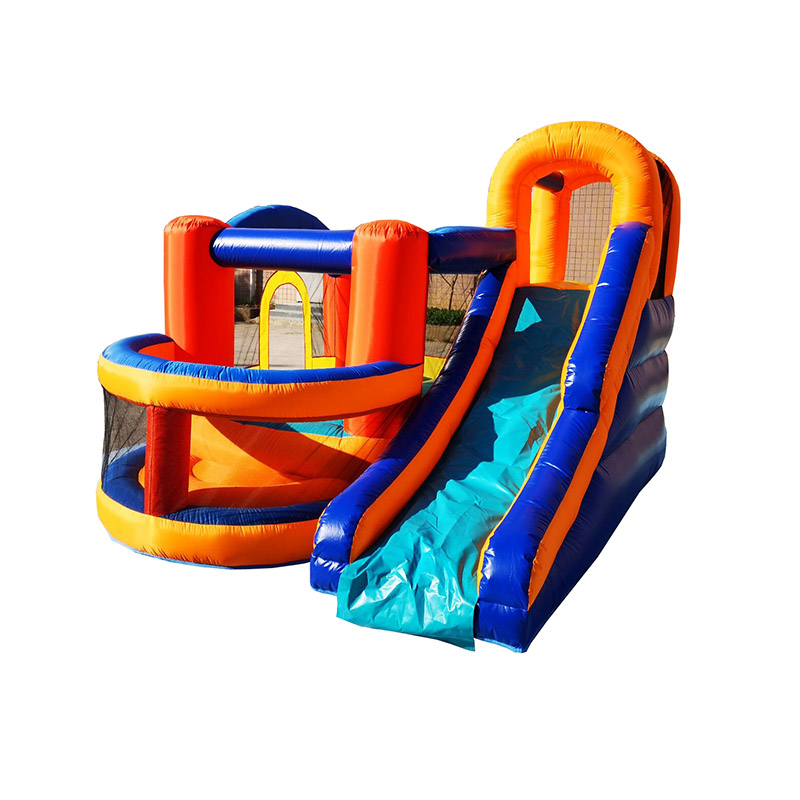 Yard inflatable slide with heavy duty bouncer