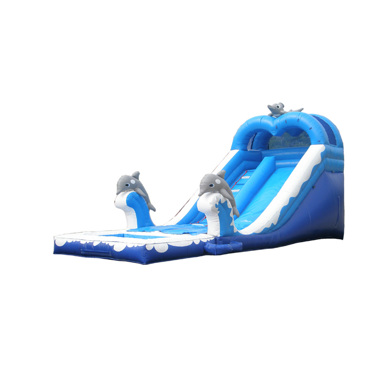 Dolphin inflatable bouncer water slide party inflatable wet slide